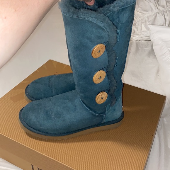 UGG Teal Blue Tall Bailey Button - Picture 3 of 5
